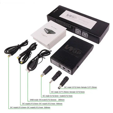 WGP Mini UPS for Wifi Router 10400 mAh Battery 5,9,12 Update version