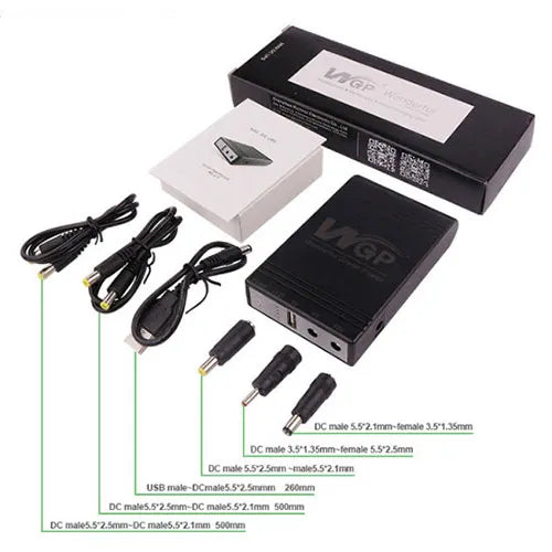 WGP Mini UPS for Wifi Router 10400 mAh Battery 5,9,12 Update version