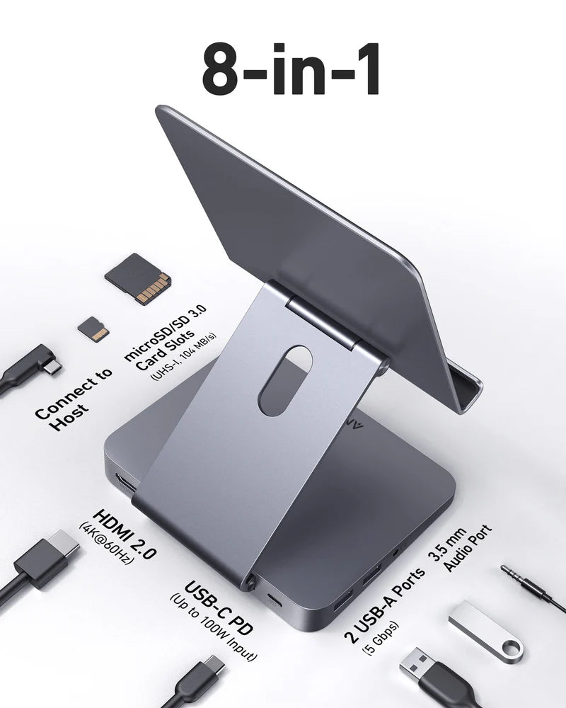 Anker 551 USB-C Hub (8-in-1, Tablet Stand)