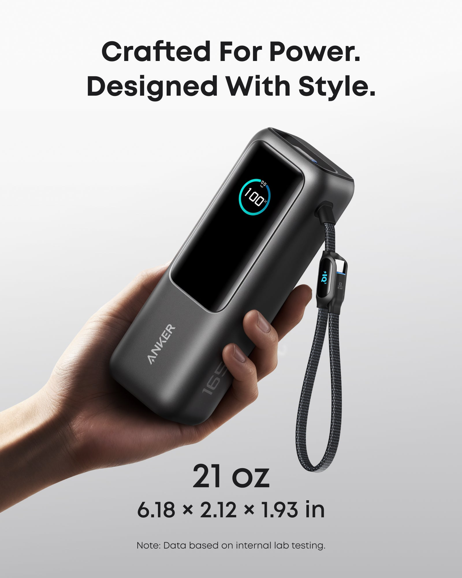 Electle Laptop Power Bank (25K, 165W, Built-In and Retractable Cables)