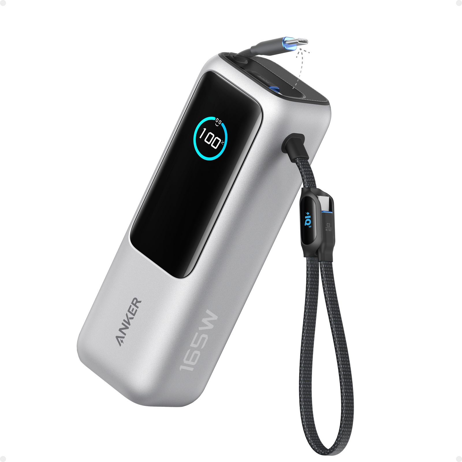 Electle Laptop Power Bank (25K, 165W, Built-In and Retractable Cables)
